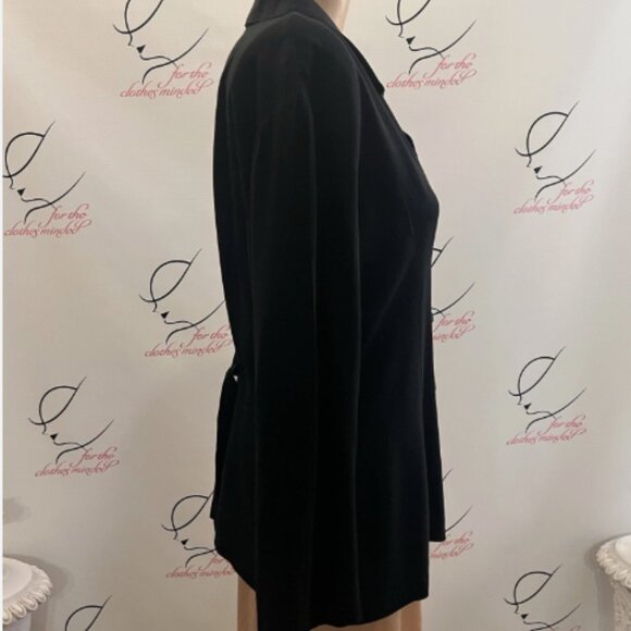 Sha Sha. Size Large Shacket. Black Comfy Unlined Whimsigoth. Tie Back. B122 - Picture 3 of 6